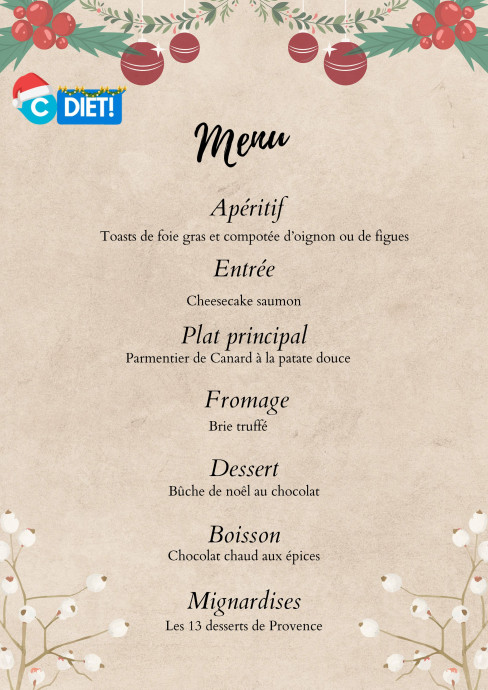 Menu noel viande