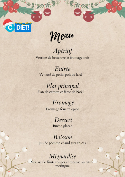 Menu noel difficulté mastication