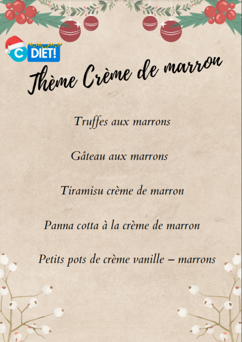 Menu theme marron